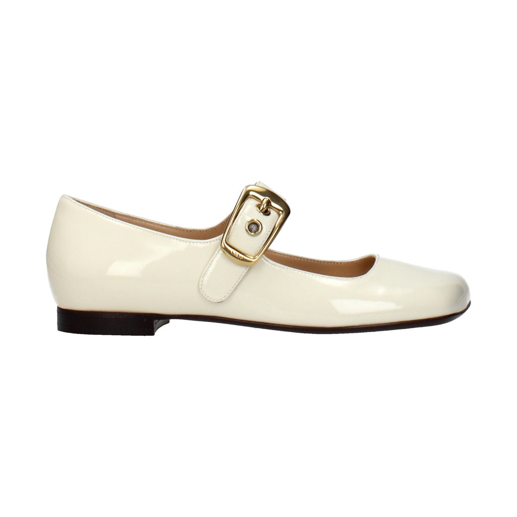 Chloé Beige Leather Ballet Flats