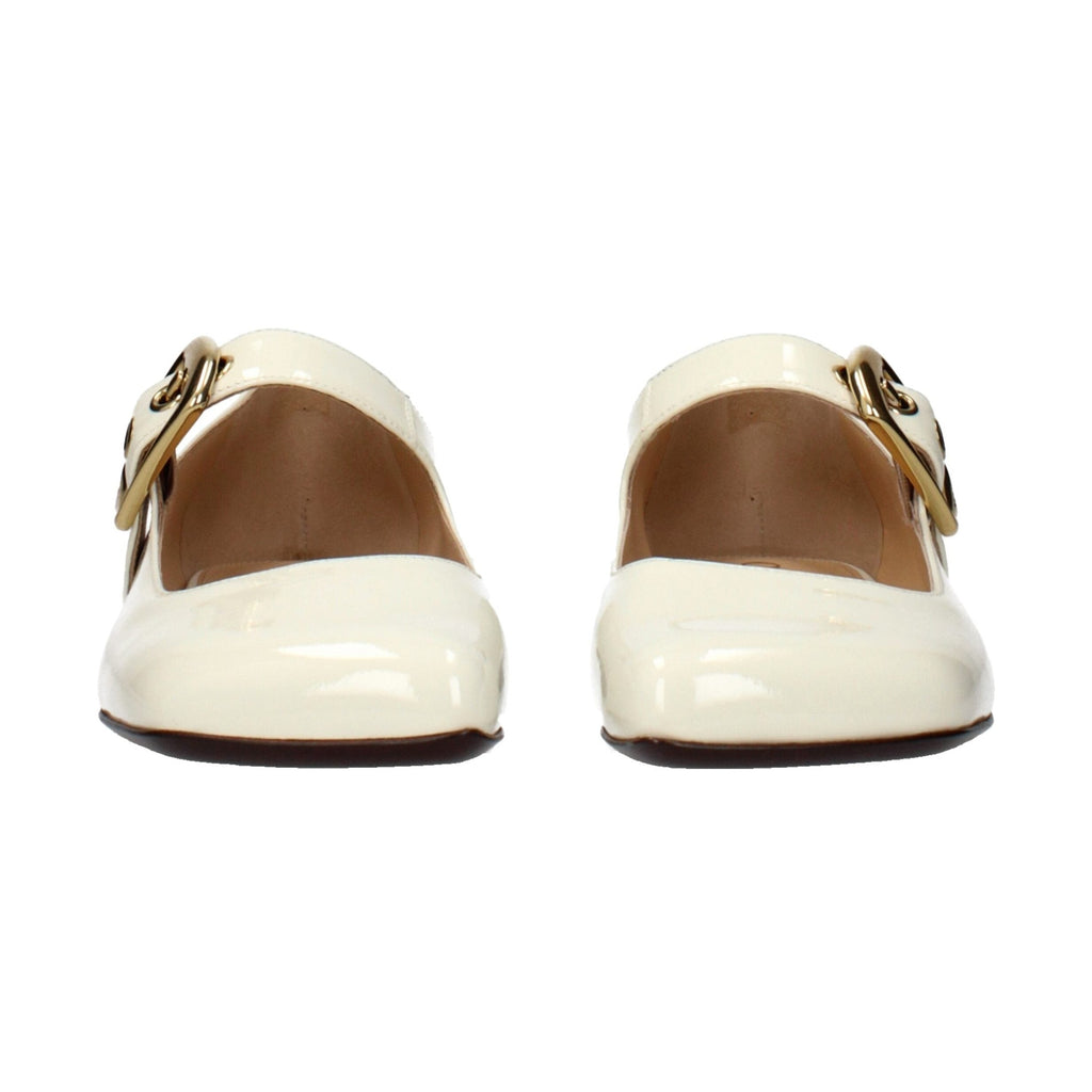 Chloé Beige Leather Ballet Flats