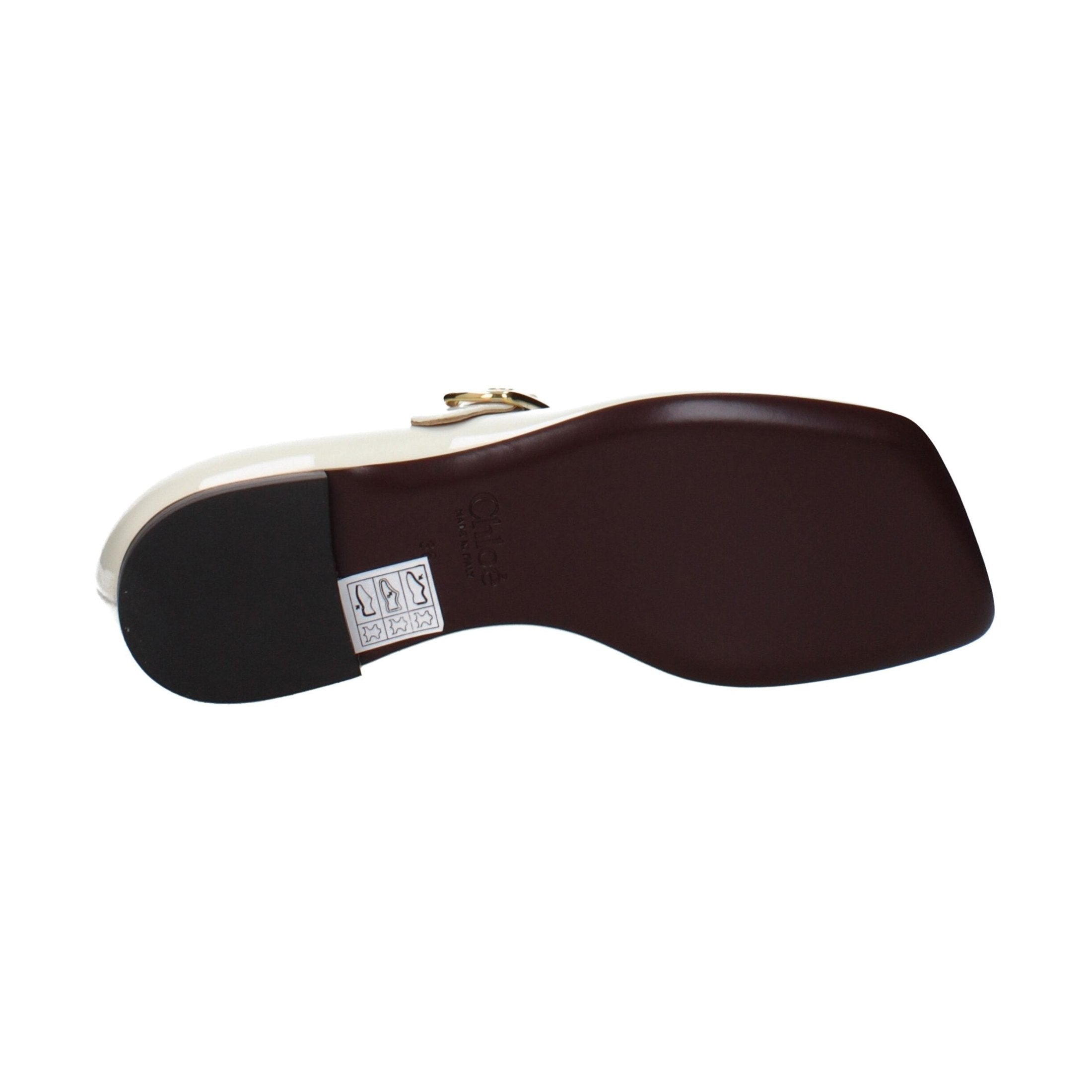 Chloé Beige Leather Ballet Flats