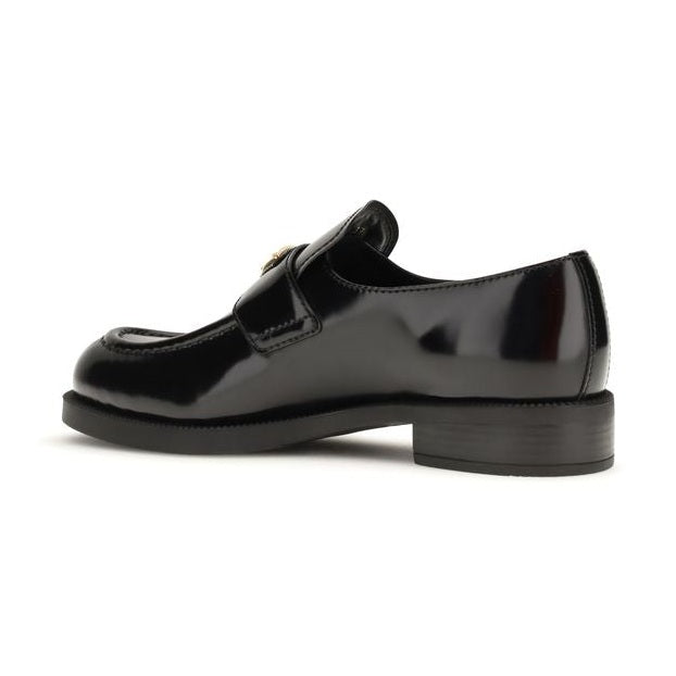 Prada Black Calf Leather Bos Taurus Slip-On Loafers