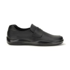 Prada Black Calf Leather Bos Taurus Slip-On Loafers