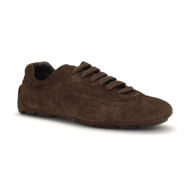 Prada Brown Calf Leather Bos Taurus Athletic Sneakers