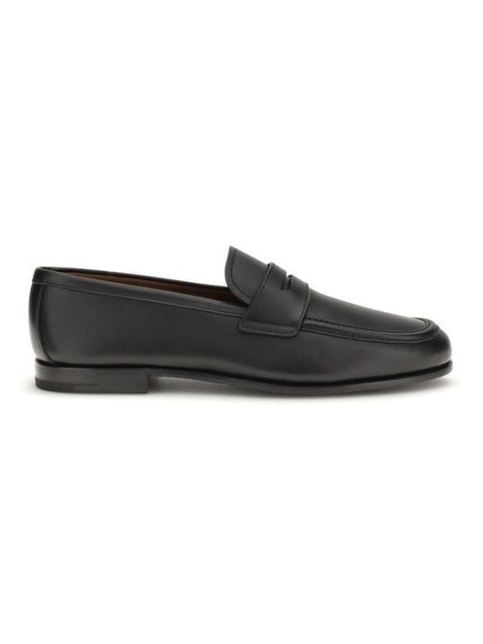 Church's Black Calf Leather Bos Taurus Slip-On Loafers