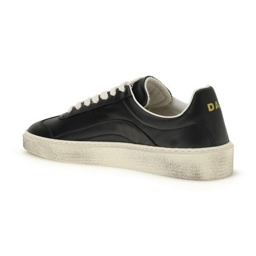 Dsquared² Black Calf Leather Bos Taurus Low Top Sneakers
