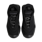 Dolce & Gabbana Black Slip On Low Top Wave Sneakers Shoes