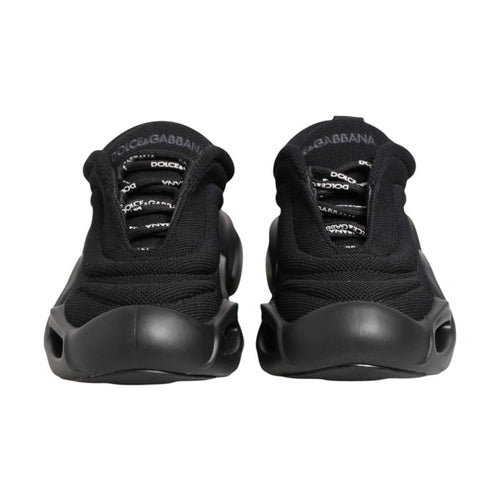 Dolce & Gabbana Black Slip On Low Top Wave Sneakers Shoes
