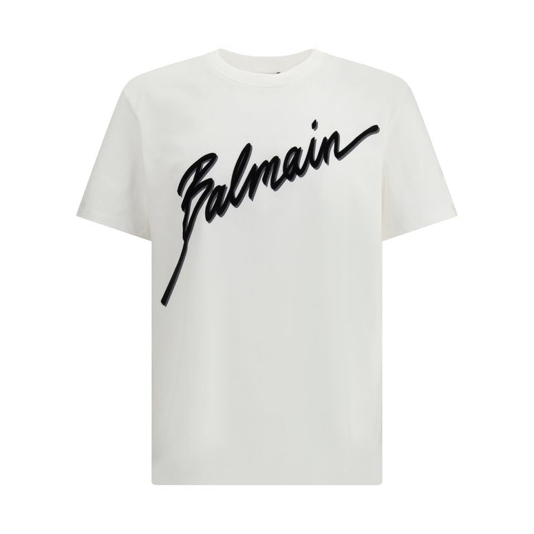 Balmain White Cotton T-Shirt