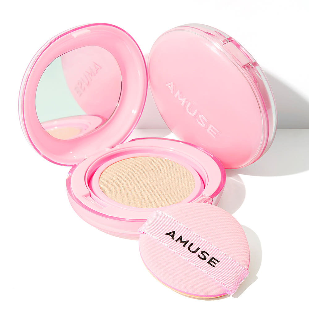 AMUSE Dew Power Vegan Cushion SPF 50+ PA++++ 15g (4 Colors) - All Day Pretty MAKEUP Cushion AMUSE