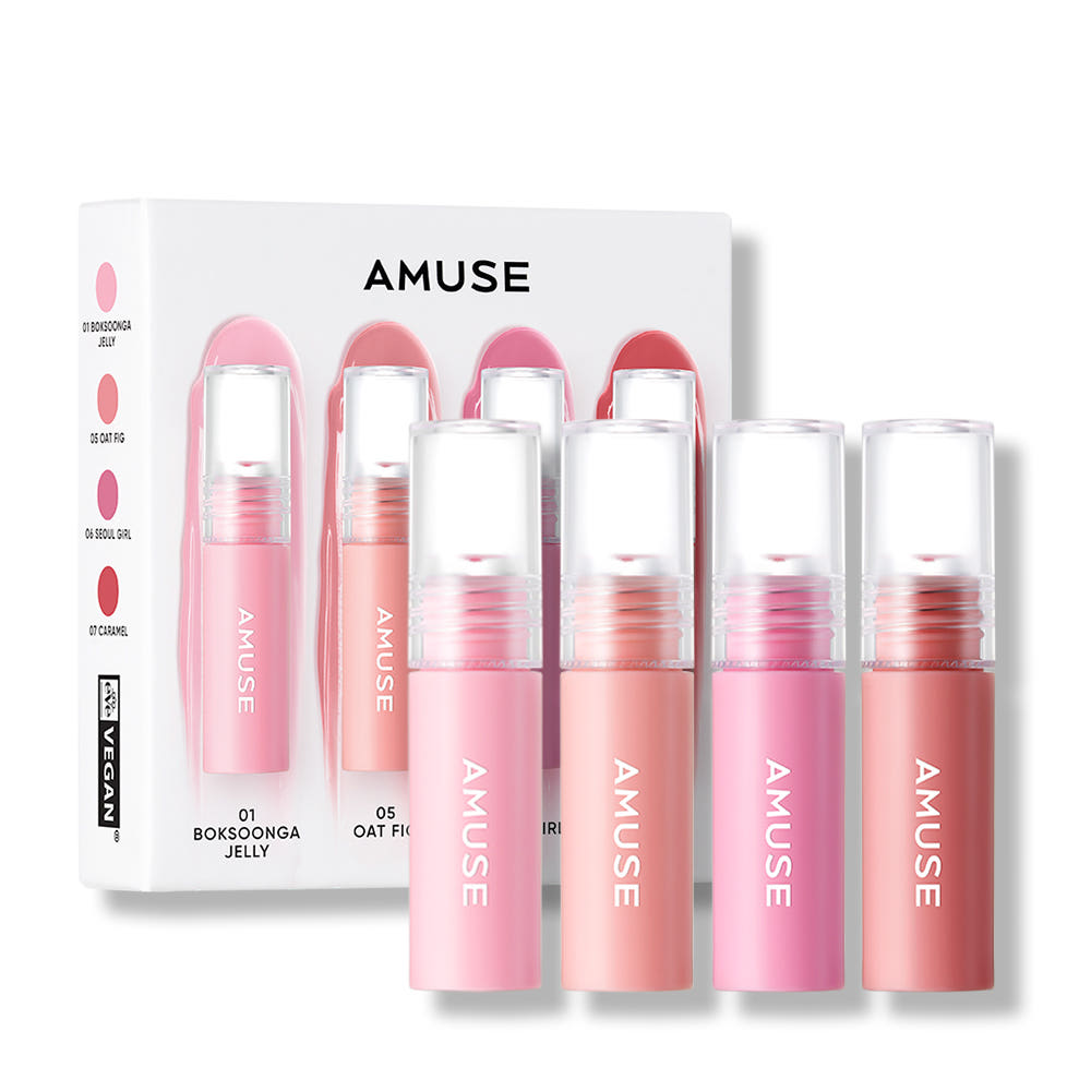 AMUSE Mini Gel Fit Tint Set 1.3g X 4ea - All Day Pretty LIP TINT AMUSE