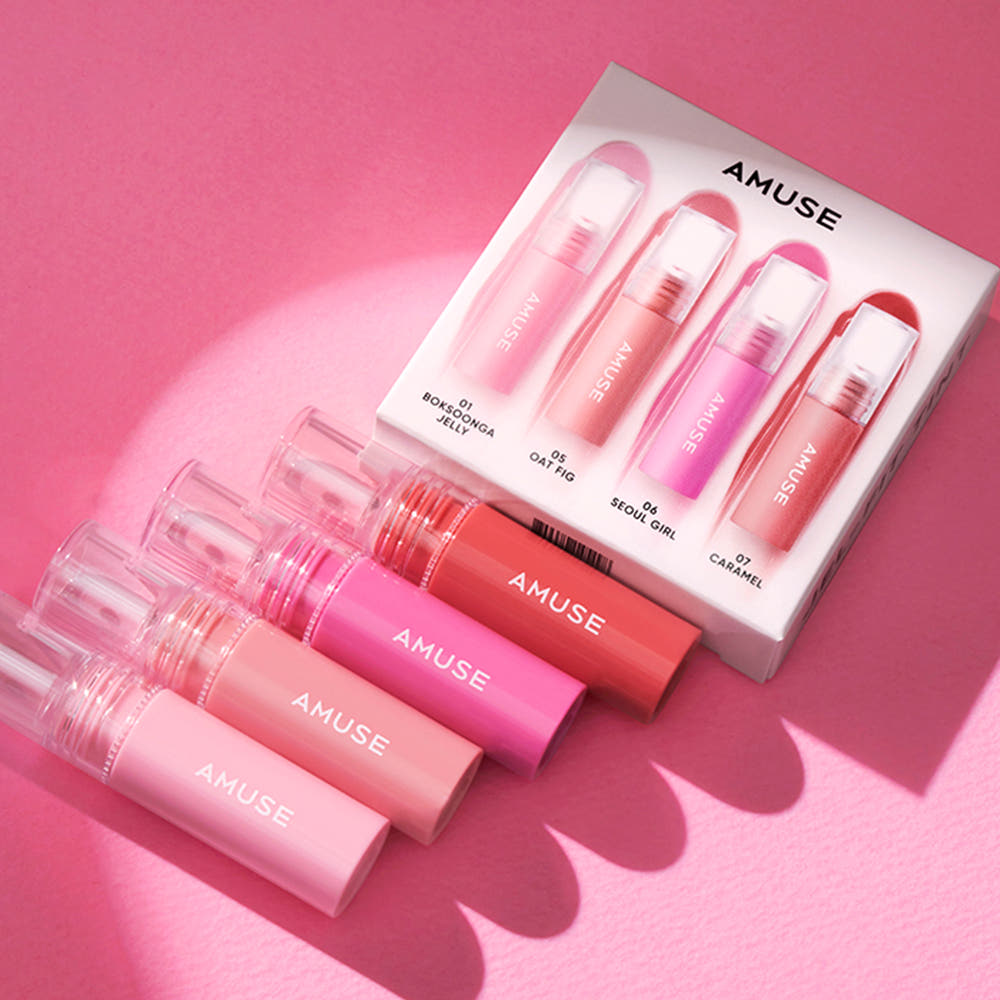 AMUSE Mini Gel Fit Tint Set 1.3g X 4ea - All Day Pretty LIP TINT AMUSE