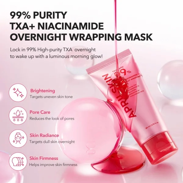 APRILSKIN TXA Niacinamide 99 Night Wrapping Mask 80ml - All Day Pretty Mask Pack APRILSKIN
