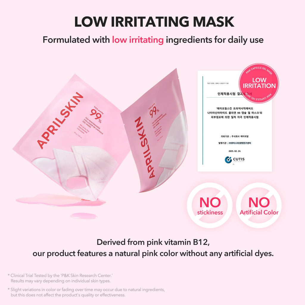 APRILSKIN TXA Niacinamide Collagen 99 Capsule Gel Mask 30g X 4ea - All Day Pretty Facial Mask APRILSKIN