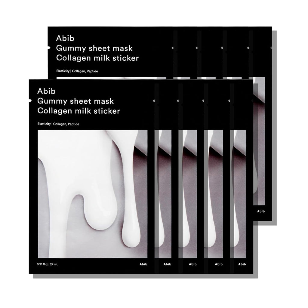 Abib Gummy Sheet Mask Collagen Milk Sticker 27Ml X 10Ea – beauty & skincare essential for daily radiance