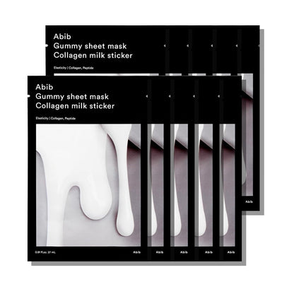 Abib Gummy Sheet Mask Collagen Milk Sticker 27Ml X 10Ea – beauty &amp; skincare essential for daily radiance
