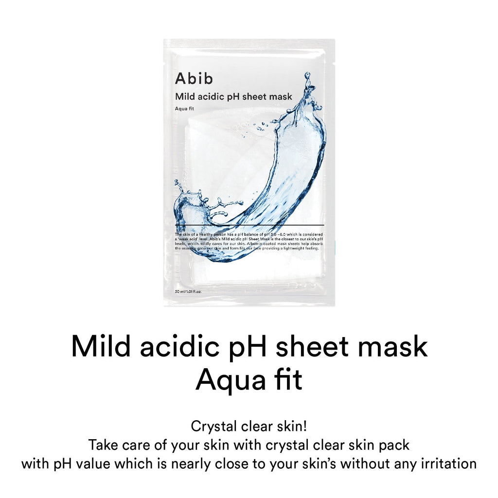 Abib Mild acidic pH sheet mask Aqua fit 30ml - All Day Pretty Korean Beauty Abib