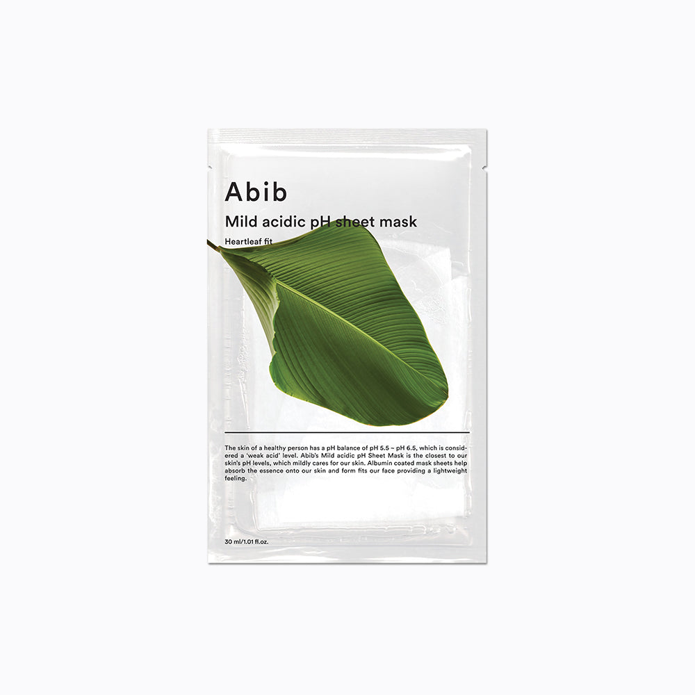 Abib Mild acidic pH sheet mask Heartleaf fit 30ml - All Day Pretty Korean Beauty Abib