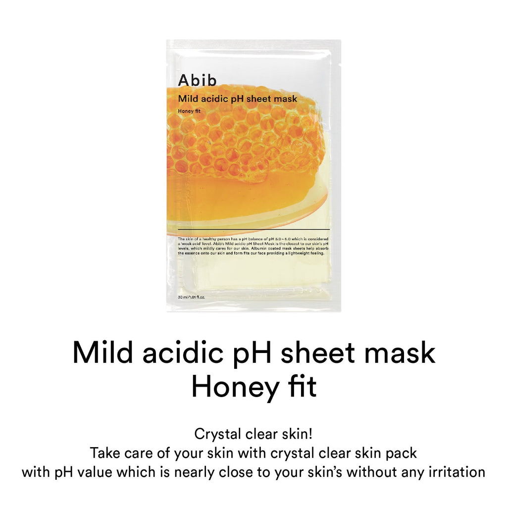Abib Mild acidic pH sheet mask Honey fit 30ml - All Day Pretty Korean Beauty Abib