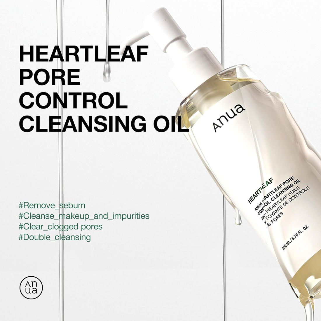 Anua Heartleaf Pore Control Cleansing Oil 200ml - All Day Pretty Korean Beauty Anua