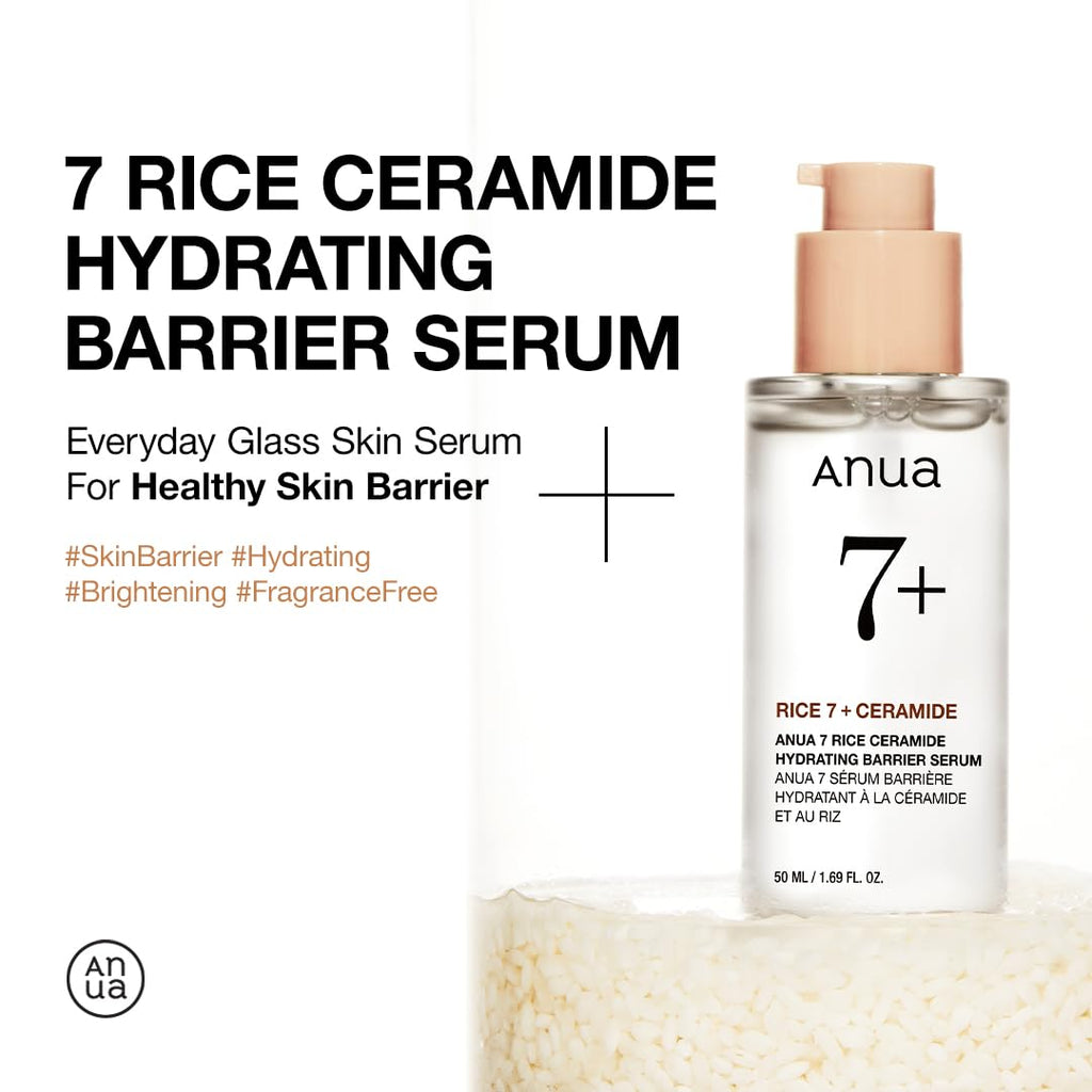 Anua rice Ceramide 7 hydrating Barrier Serum 50ml - All Day Pretty Korean Beauty Anua