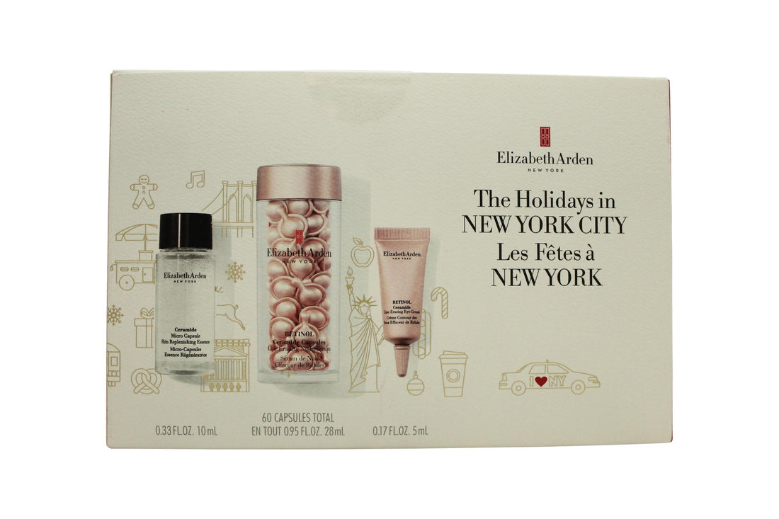 Elizabeth Arden Ceramide Gift Set 60 Capsules Retinol Ceramide Serum + 10ml Ceramide Micro Capsules Essence + 5ml Retinol Ceramide Eye Cream