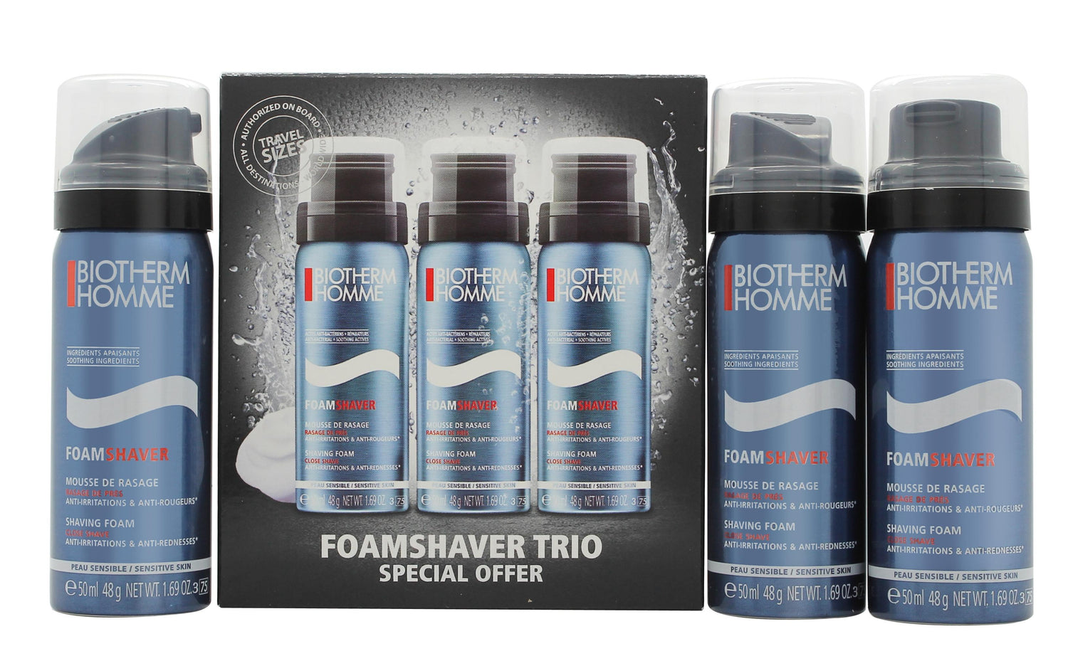 Biotherm Homme Gift Set 3 X 50Ml Sensitive Shaving Foam – beauty &amp; skincare essential for daily radiance
