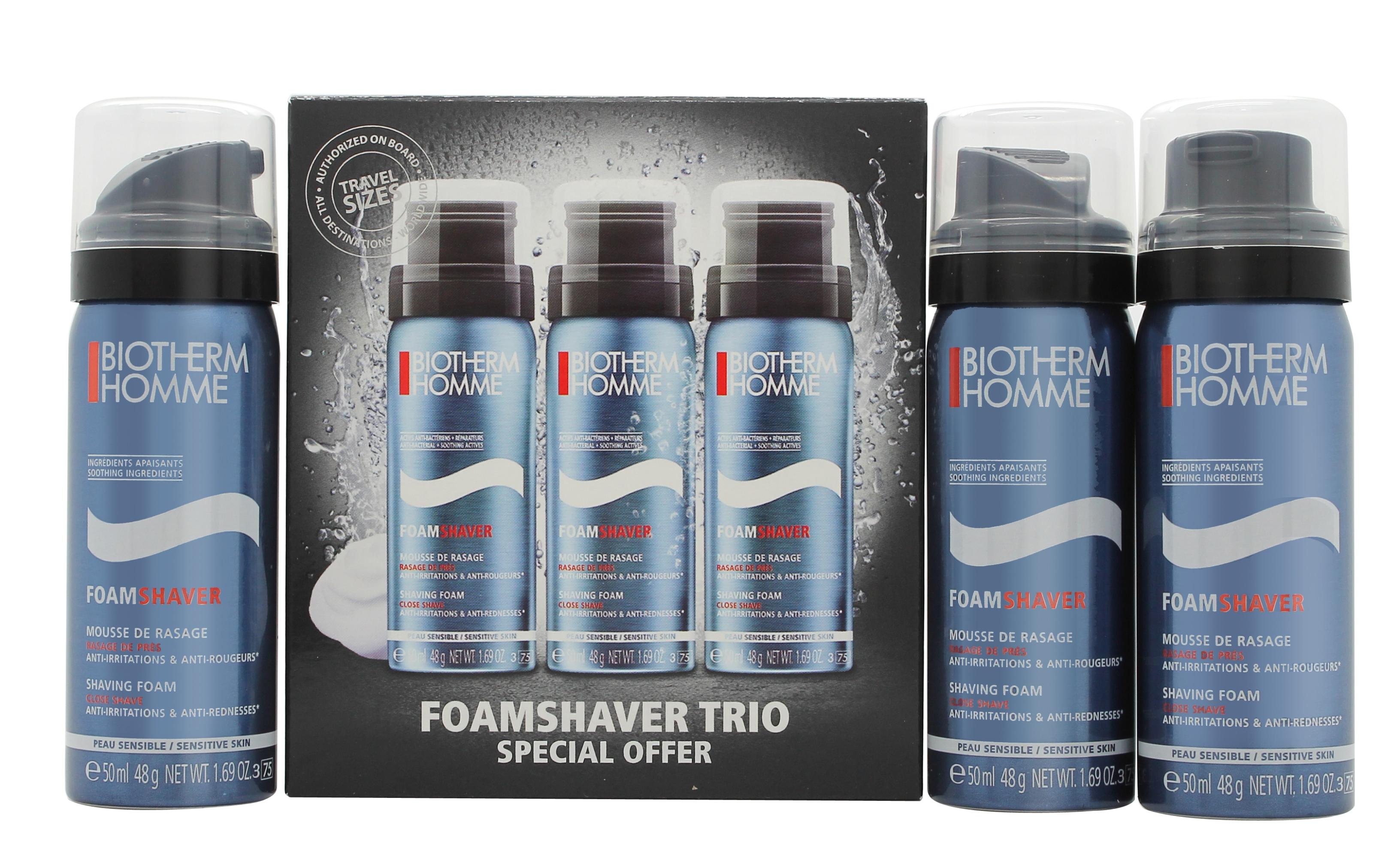 Biotherm Homme Gift Set 3 X 50Ml Sensitive Shaving Foam – beauty &amp; skincare essential for daily radiance