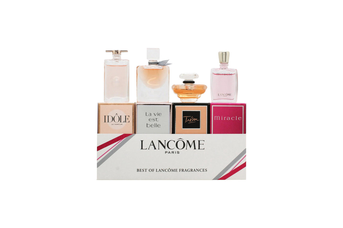 LancÇïme perfume gift set ƒ?? IdÇïle, La Vie Est Belle, TrǸsor &amp; Miracle mini EDPs | 5ml