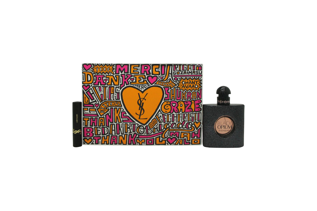 Yves Saint Laurent Black Opium Gift Set 50ml EDP + 2ml Lash Clash Mascara + Pouch(Exc)()
