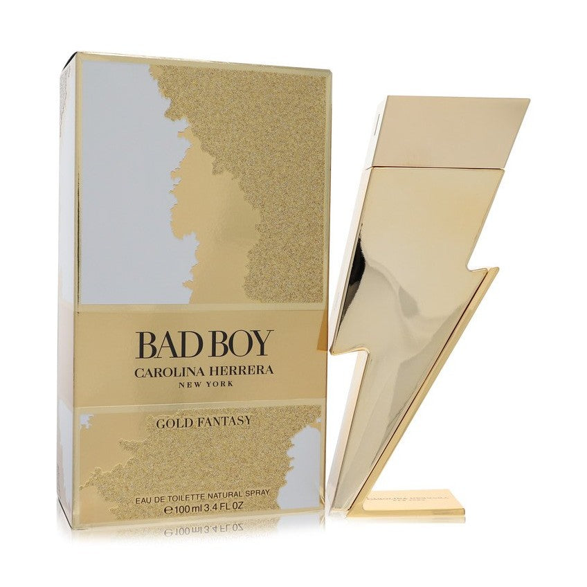 Bad Boy Gold Fantasy by Carolina Herrera Eau De Toilette Spray 3.4 oz for Men
