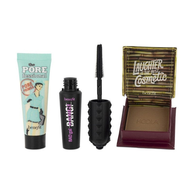 Benefit Icons Gift Set 7.5ml POREfessional Primer + 4ml BAGgal BANG! Mascara - Intense Pitch Black + 2.5g Matte Bronzer