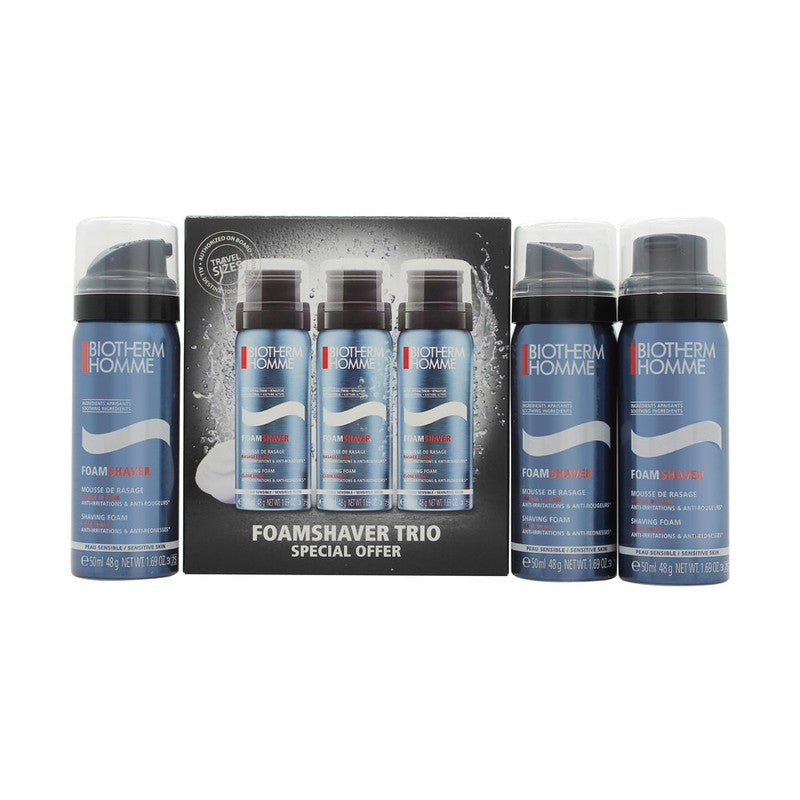 Biotherm Homme Gift Set 3 x 50ml Sensitive Shaving Foam