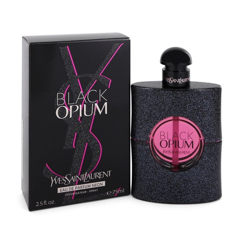Black Opium by Yves Saint Laurent Eau De Parfum Neon Spray 2.5 oz for Women