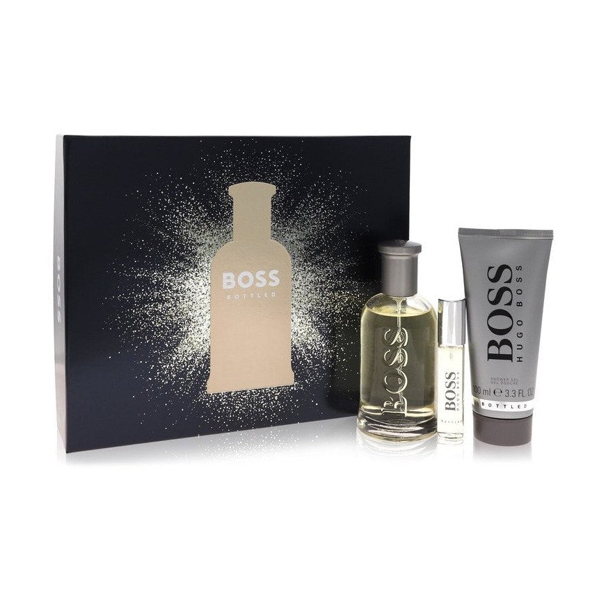 Boss No. 6 by Hugo Boss Gift Set -- 3.3 oz Eau De Toilette Spray + 0.3 oz Mini EDT Spray  + 3.4 oz Shower Gel for Men