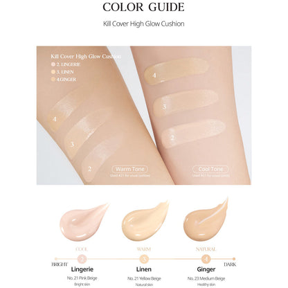 Clio-Kill-Cover-High-Glow-Cushion-Set-Refill – beauty &amp; skincare essential for daily radiance