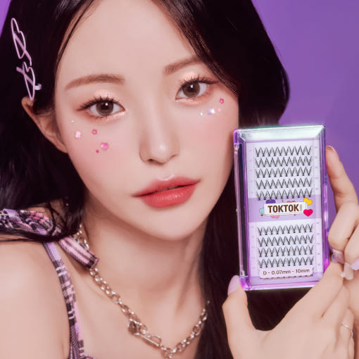 CORINGCO Toktok-Hara Check Eyelash 100pcs (3 Types) - All Day Pretty Korean Beauty CORINGCO