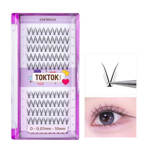 CORINGCO Toktok-Hara Check Eyelash 100pcs (3 Types) - All Day Pretty Korean Beauty CORINGCO