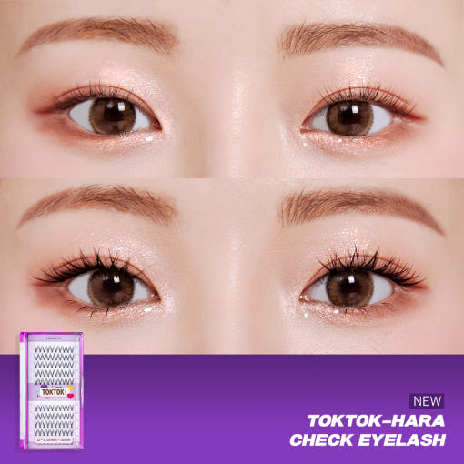 CORINGCO Toktok-Hara Check Eyelash 100pcs (3 Types) - All Day Pretty Korean Beauty CORINGCO