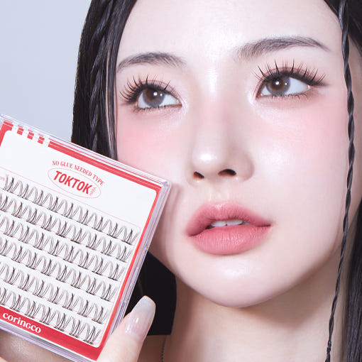 CORINGCO Toktok-Hara No Glue Eyelash (48pcs ,54pcs, 90pcs) (4 Types) - All Day Pretty Korean Beauty CORINGCO