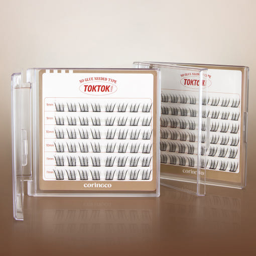 CORINGCO Toktok-Hara No Glue Eyelash (48pcs ,54pcs, 90pcs) (4 Types) - All Day Pretty Korean Beauty CORINGCO