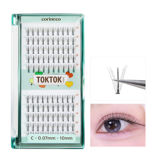 CORINGCO Toktok-Hara W Eyelash 100pcs (4 Types) - All Day Pretty Korean Beauty CORINGCO