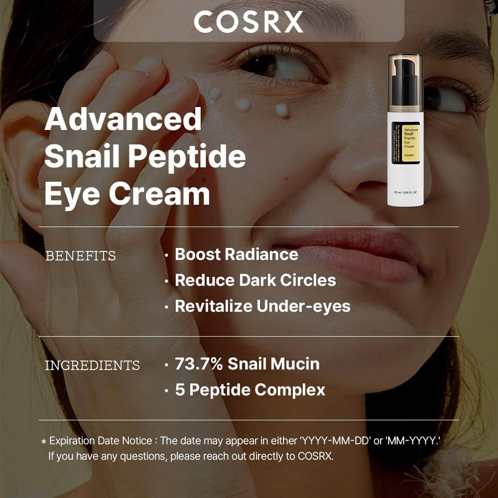 COSRX Advanced Snail Peptide Eye Cream 25ml - All Day Pretty Eye Cream COSRX