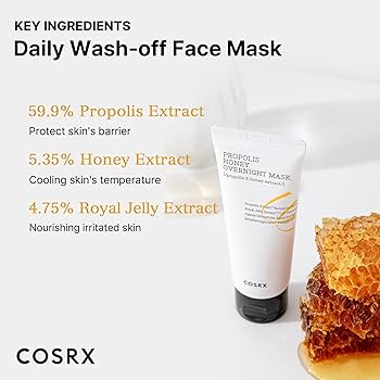 COSRX Full Fit Propolis Honey Overnight Mask 60ml - All Day Pretty Facial Mask COSRX