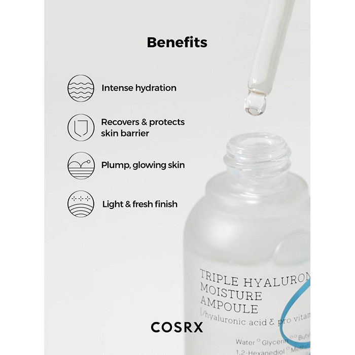 COSRX Hydrium Triple Hyaluronic Moisture Ampoule 40ml - All Day Pretty Ampoule COSRX