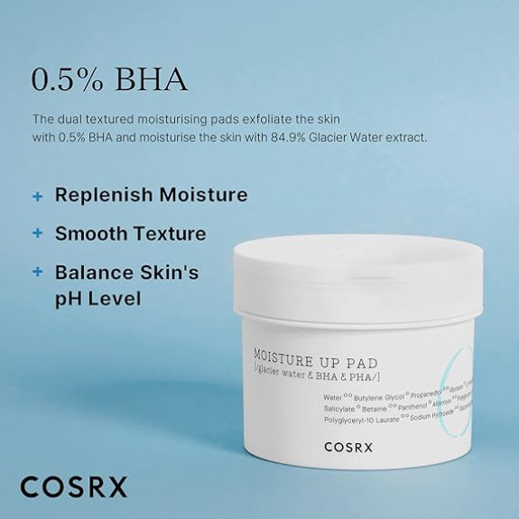 COSRX One Step Moisture Up Pad 70 Sheets - All Day Pretty Cleansing Pad COSRX