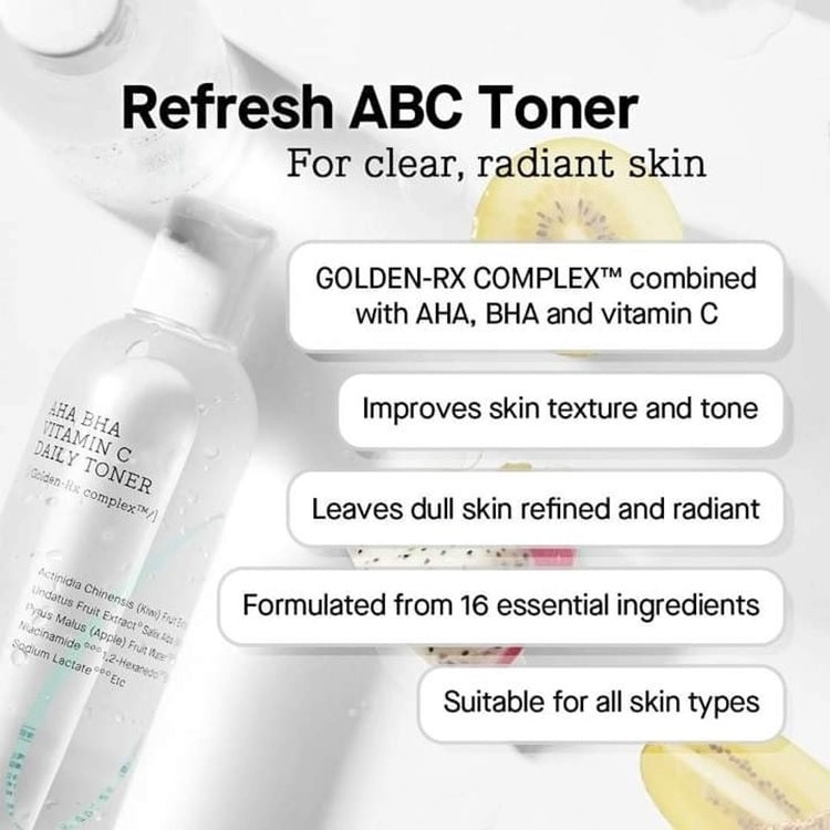 COSRX Refresh ABC Daily Toner (AHA BHA Vitamin C) 280ml - All Day Pretty Toner COSRX