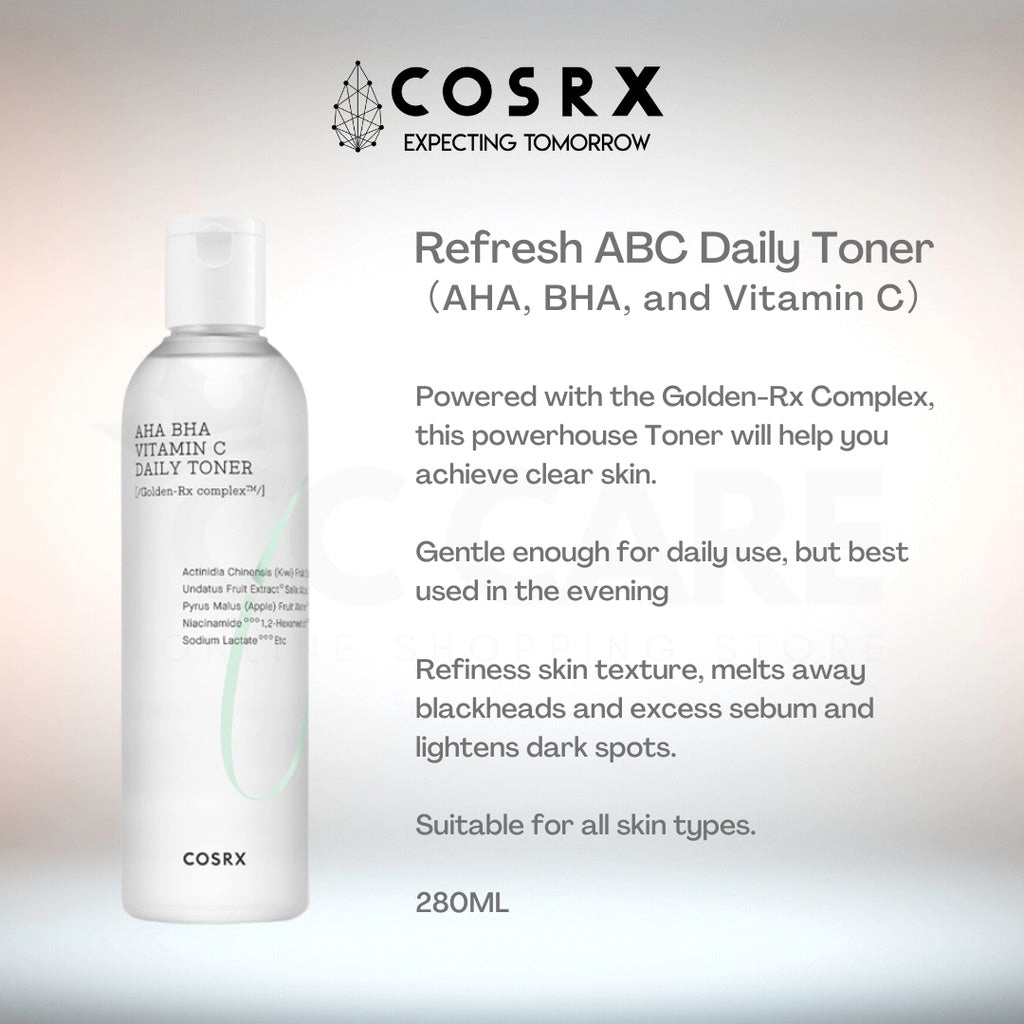 COSRX Refresh ABC Daily Toner (AHA BHA Vitamin C) 280ml - All Day Pretty Toner COSRX