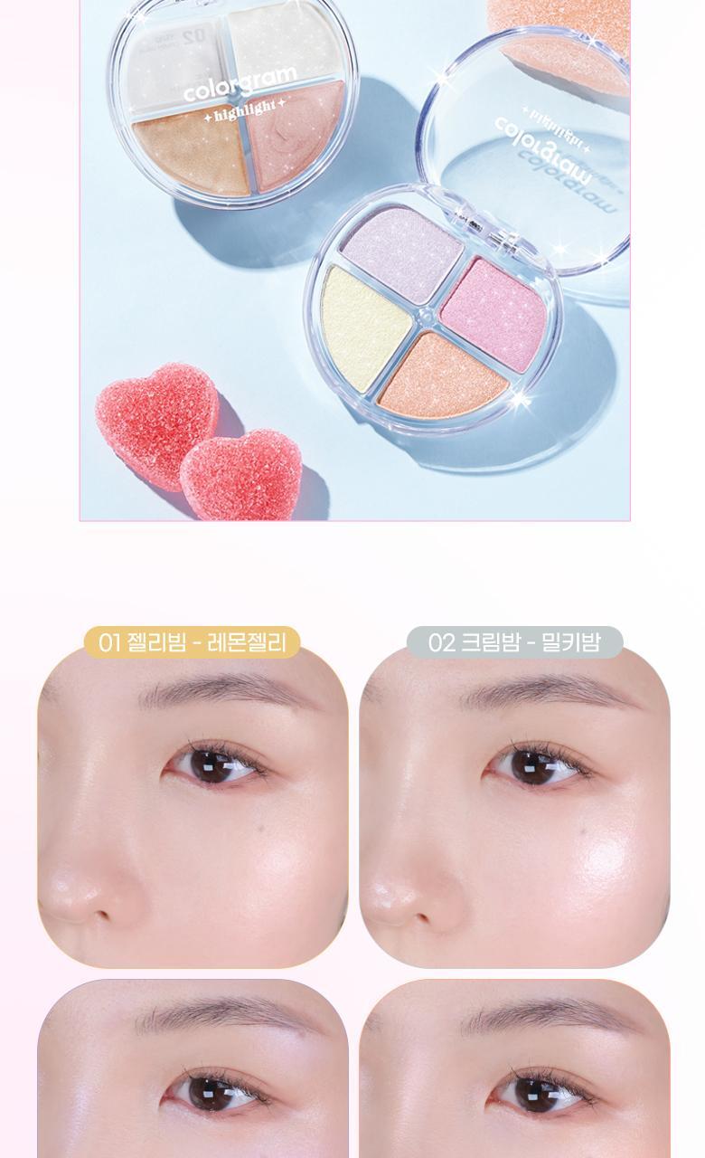 Colorgram Tintin Dory Highlighter Palette 4.2g - All Day Pretty Korean Beauty colorgram