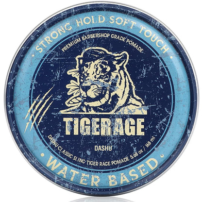 DASHU Classic Tigerage Pomade Water Based Strong Hold Hair Styling Wax For Men 168ml - All Day Pretty Hair Styling Wax DASHU
