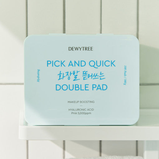 DewyTree PICK & QUICK Makeup Boosting Double Pad 380g(100 Pads) - All Day Pretty Korean Beauty dewytree