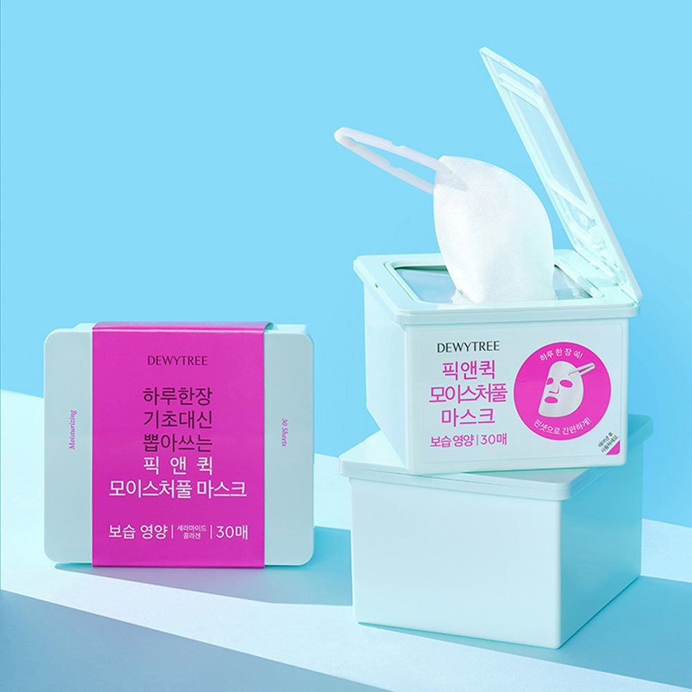DewyTree PICK & QUICK Moisture Full Mask 30ea - All Day Pretty Korean Beauty dewytree
